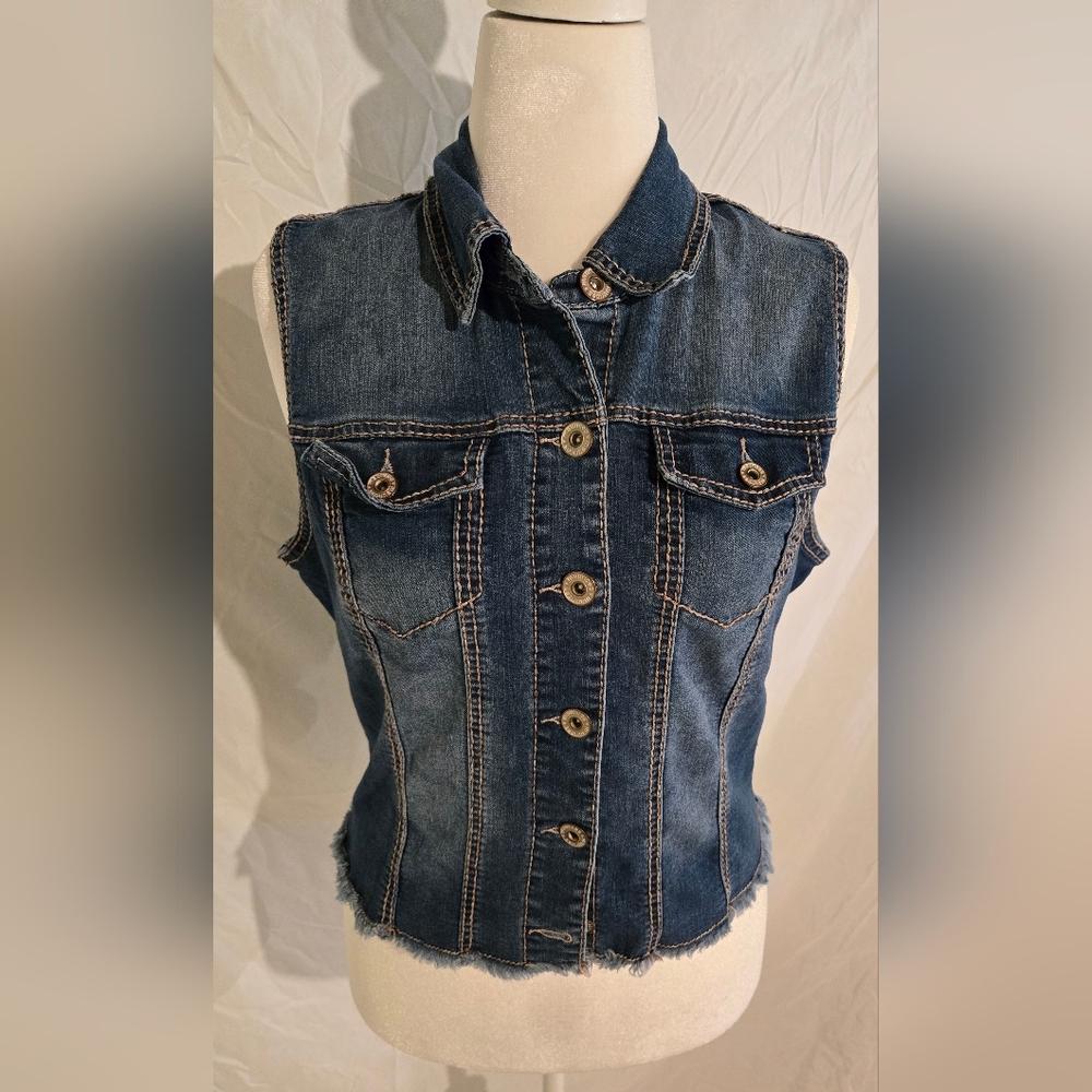 Maurices Blue Denim Vest
